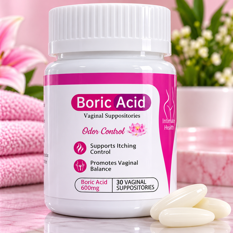 🌸 BORIC ACID VAGINAL SUPPOSITORIES — 600MG